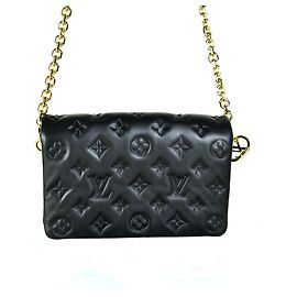 Louis Vuitton Borsa Crossbody Coussin in Pelle di Agnello Monogramma Nero