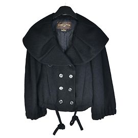 Louis Vuitton Double Button Half Coat Black
