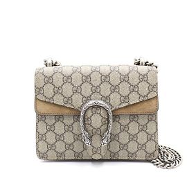 Gucci Mini bolsa de ombro e corrente Dionysus cabeça de tigre Marrom