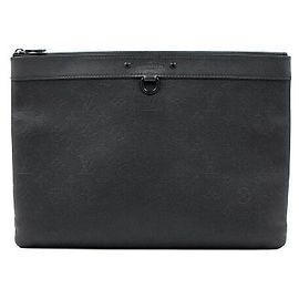 Louis Vuitton Monogram Shadow Pochette Clutch Schwarz