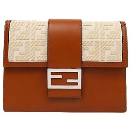 Fendi Bolsa Baguette Juka Marrom Marrom