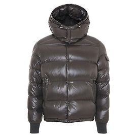 Moncler MALJASSET Hooded Down Jacket Brown