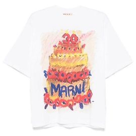 Marni T-shirt à imprimé gâteau multicolore Multicolore
