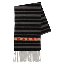 Marni Sciarpa in lana di alpaca a righe Nero