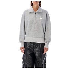 Isabel Marant Logo-Halbzip-Sweatshirt GYWH Silber