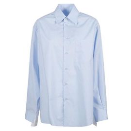 Maison Martin Margiela Blusa listrada com mangas largas Branco