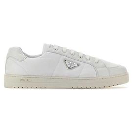 Prada Sneakers in pelle Re-Nylon Downtown Argento