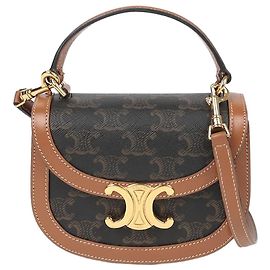 Céline Mini borsa a spalla trasparente Versace Marrone