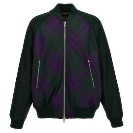 Burberry Checked Reversible Bomber Jacket Black