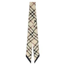 Burberry Schlanke Karosilk-Schal Mehrfarben