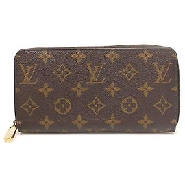 Louis Vuitton Monogram Canvas Fuchsia Zippy Wallet Long Wallet Pink