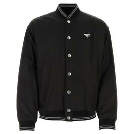 Prada Giacca bomber reversibile in nylon e pile di cotone Nero