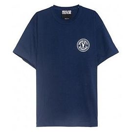 Versace T-Shirt mit gesticktem Emblem Schwarz