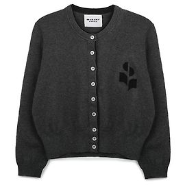 Isabel Marant Cardigã com logo Marrom