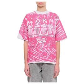 Marni Camiseta estampada de bolo rosa Rosa