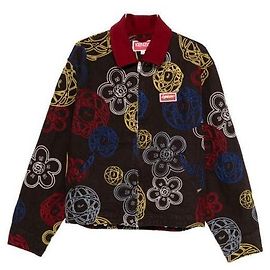 Kenzo FUTURA Embroidered Zip-Up Utility Jacket Black