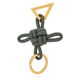Bottega Veneta Triangle Napa Keyring Brown
