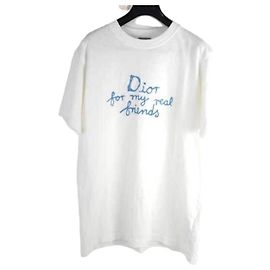 Dior Hailton Nel Logo Kurzarmshirt Silber