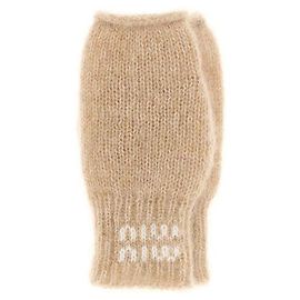 Miu Miu Mohair-Handschuhe Orange