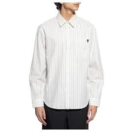 Burberry Camicia di cotone a righe Argento