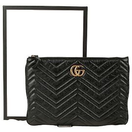 Gucci GG Marmont Clutch Schwarz