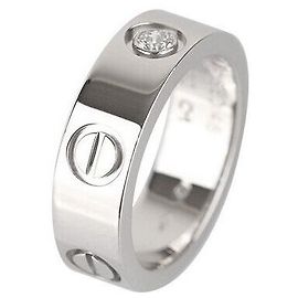Cartier Liebesring aus Platin mit Diamant Silber