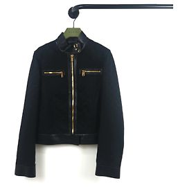 Gucci Giacca a Contrasto Nero