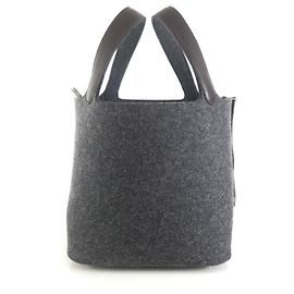 Hermès Bolsa Tote Bole Picos em feltro Marrom