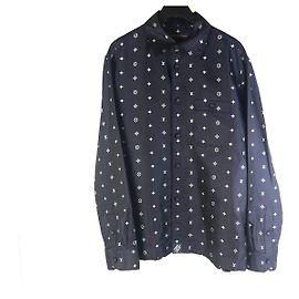 Louis Vuitton Monogram Silk Pajama Shirt Black