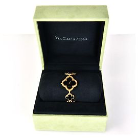 Van Cleef & Arpels Onyx Alhambra Gold Uhr Schwarz