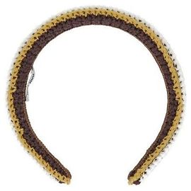 Miu Miu Faixa de cabelo de crochê Multicor
