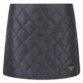 Prada Leichter Stepp-Minirock Schwarz