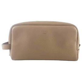 Fendi Pochete de couro Dobb Kit (Bege) Laranja