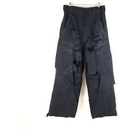 Balenciaga Distressed Large Cargo Pants Black