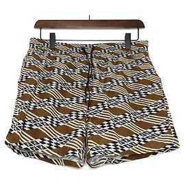Fendi FF Printed Logo Swim Shorts for Men Brown
