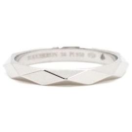 Boucheron Platin-Ehering Facet Silber