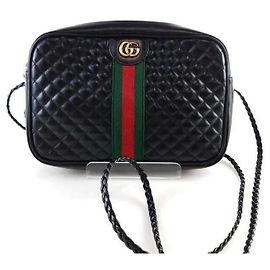 Gucci Bolsa transversal laminada Preto