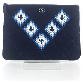 Chanel Stoff-Clutch-Bag Schwarz