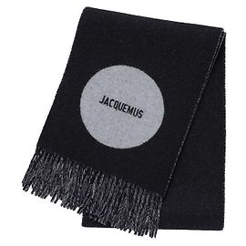 Jacquemus Cachecol de jacquard com logo e franjas Multicor