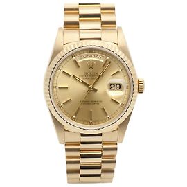 Rolex Orologio da uomo in oro con quadrante rail Day-Date D'oro