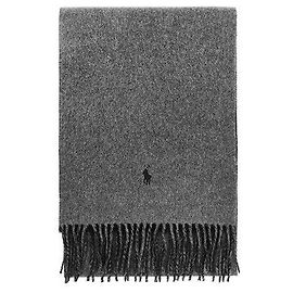 Ralph Lauren Écharpe à franges réversible Marron