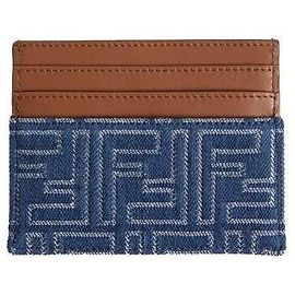 Fendi Card Case Jacquard FF Denim Holder Blue