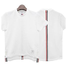 Thom Browne T-shirt à manches courtes logo classique blanc Blanc