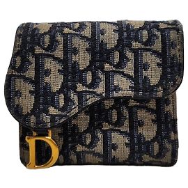 Dior Portefeuille Oblique Bleu