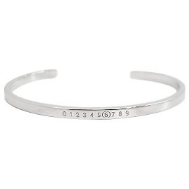 Maison Martin Margiela Bracciale sottile in palladio lucido Argento