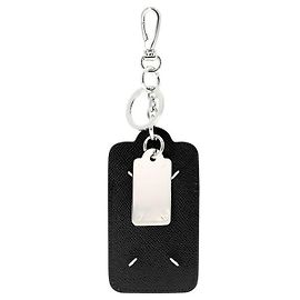 Maison Martin Margiela Stitched Grain Tag Men's Keyring Black