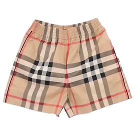 Burberry Pantalones cortos de algodón Check Naranja