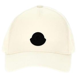 Moncler Baseballkappe mit Logo-Patch Silber