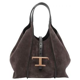 Tod's Timeless Suede Mini Shopper Bag Black
