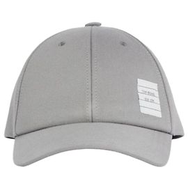 Thom Browne Boné de twill de algodão Tab Prata